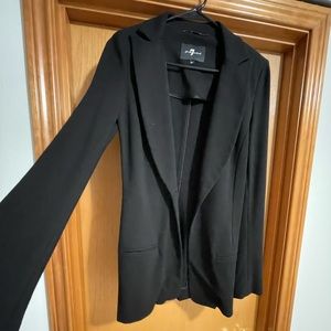 7 for all mankind black long blazer.